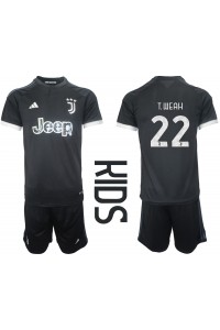 Fotbalové Dres Juventus Timothy Weah #22 Dětské Třetí Oblečení 2023-24 Krátký Rukáv (+ trenýrky)